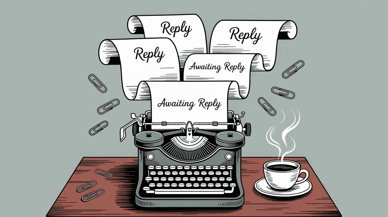 Email threads with To Reply and Awaiting Reply labels tracking response status